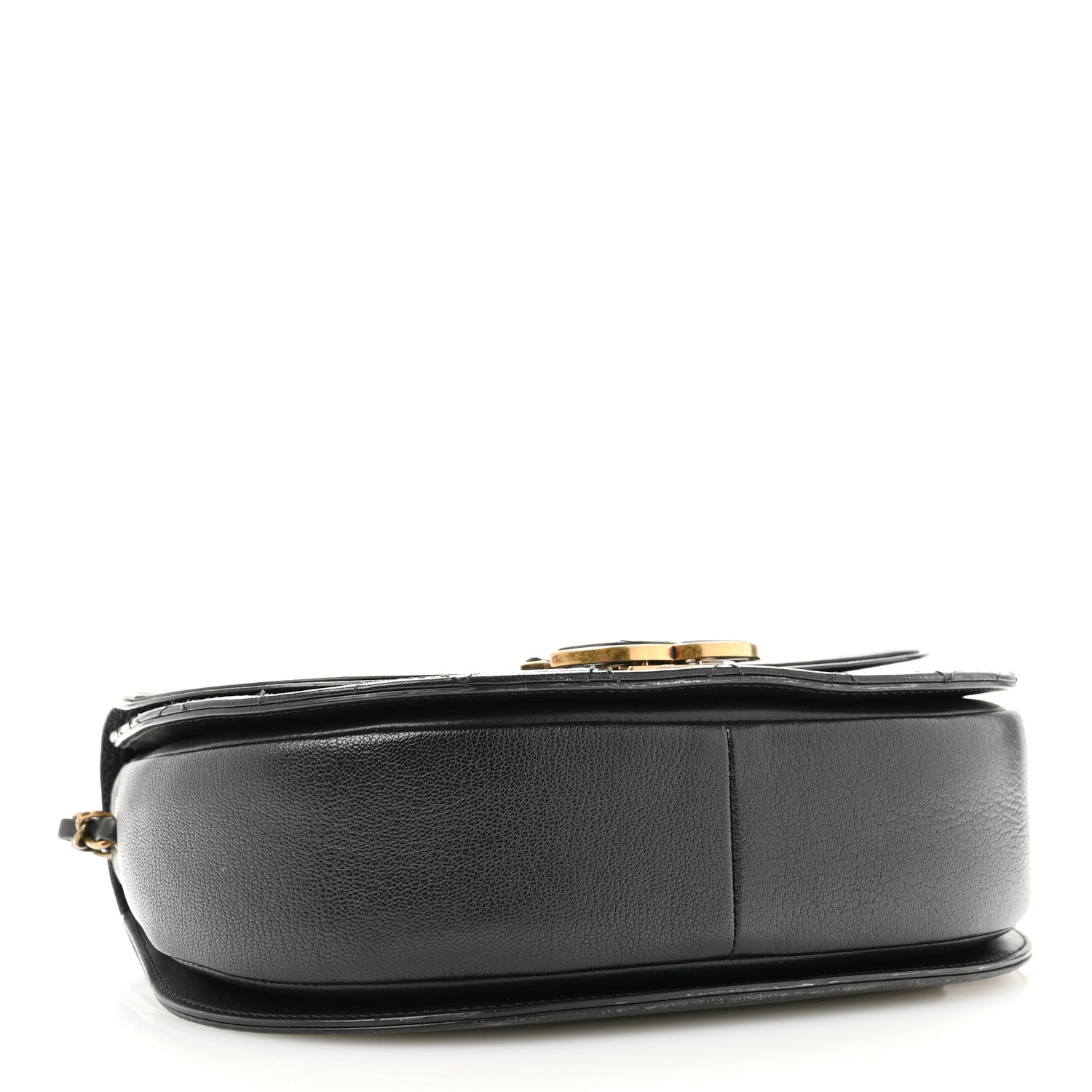 Chanel Shiny Calfskin Goatskin Quilted Medium Coco Curve Messenger Flap Black 4 of 13