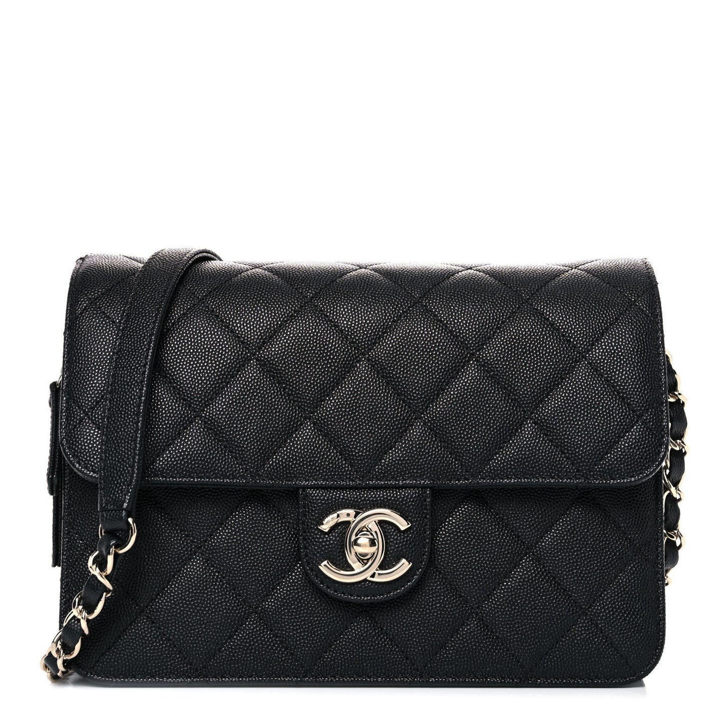 Caviar Quilted Large Like A Wallet Flap Black