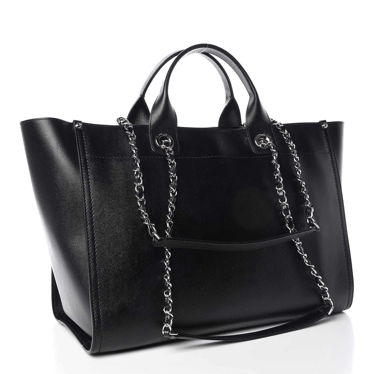 Chanel Caviar Medium Studded Deauville Tote Black 4 of 10