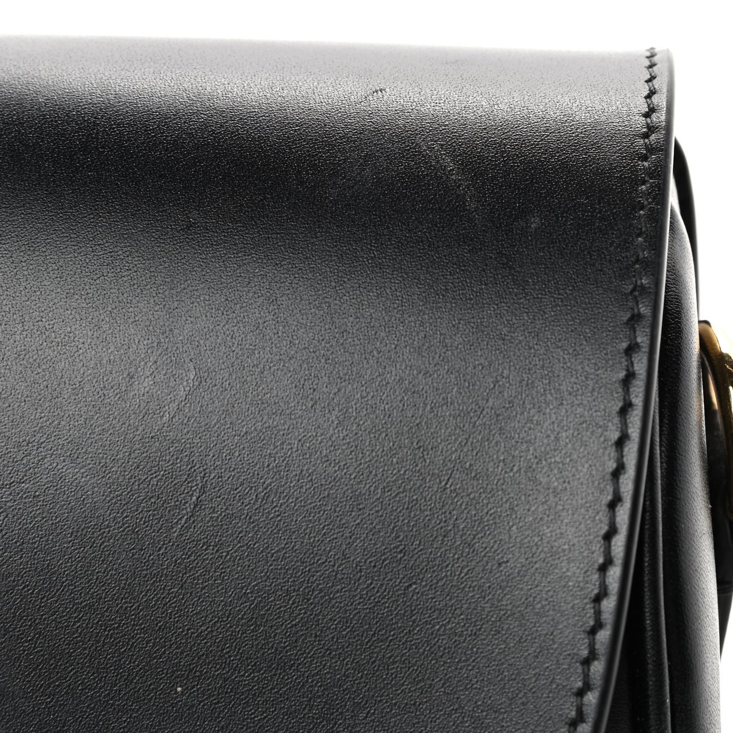 Box Calfskin Medium Bobby Flap Black
