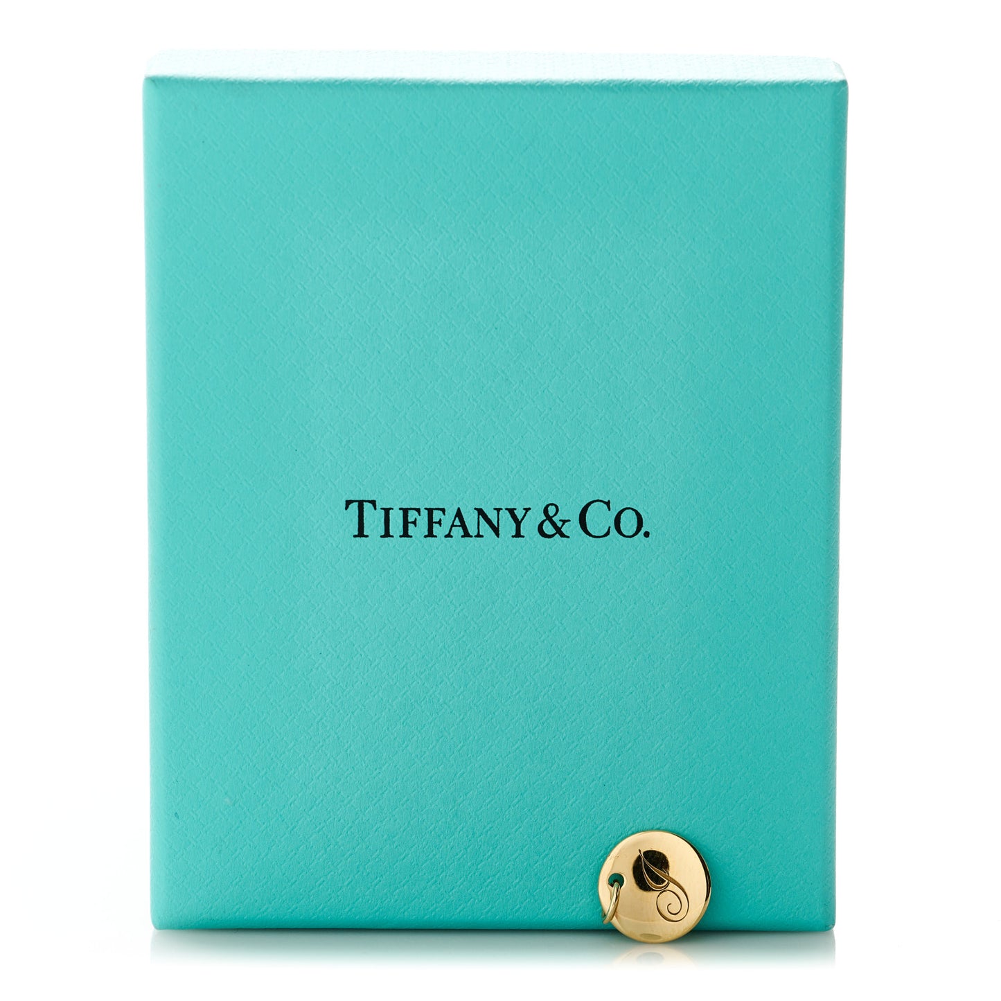 18K Yellow Gold Notes Letter J Disc Charm Pendant