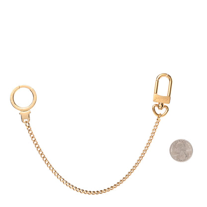 Louis Vuitton Metal Pochette Extender Key Ring Chain Gold 2 of 3