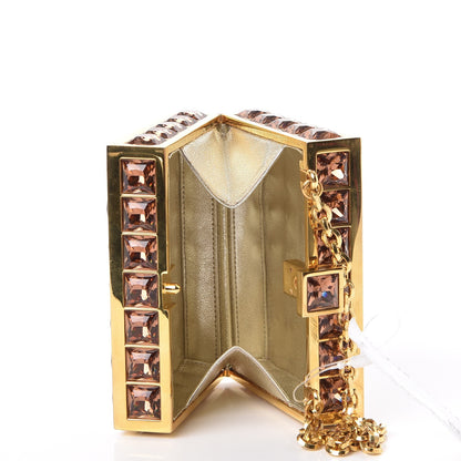 Judith Leiber Austrian Crystal Princess Minaudiere Light Brown 6 of 9