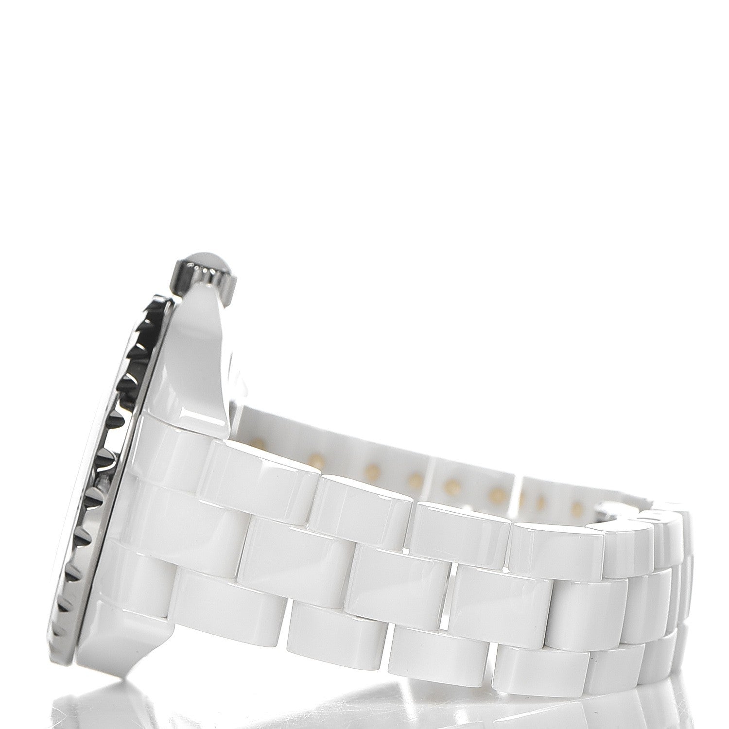 Chanel Stainless Steel Ceramic Diamond 33mm J12 Quartz Watch White 3 of 12