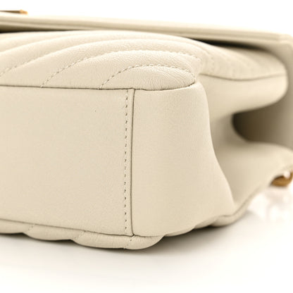 Saint Laurent Sheepskin Matelasse Chevron Monogram Medium College Bag Crema Soft 10 of 13