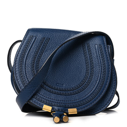 Chloe Calfskin Mini Marcie Round Crossbody Bag Royal Navy 1 of 9