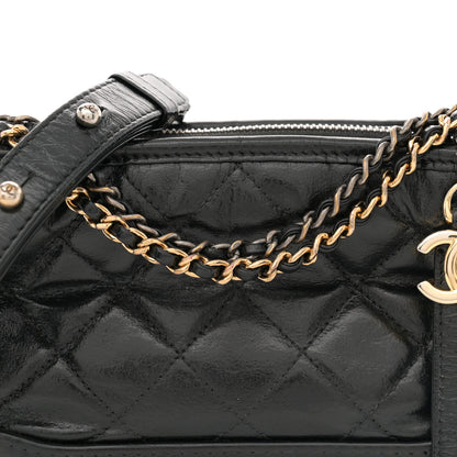 Chanel Aged Calfskin Quilted Small Gabrielle Hobo Black 8 of 11