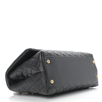 Chanel Caviar Quilted Small Coco Handle Flap Black 4 of 10
