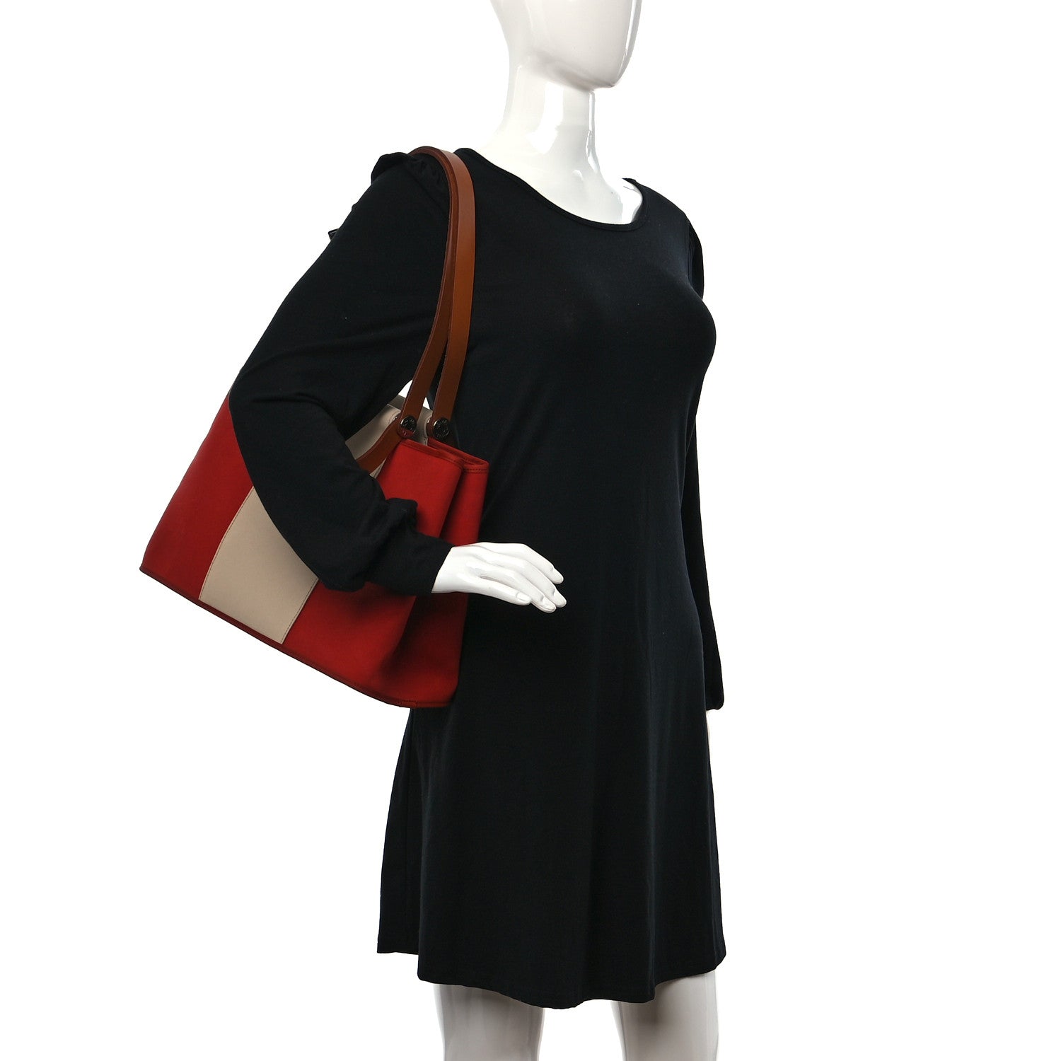 Hermes Toile Cabag 39 Rouge Grenat 2 of 8