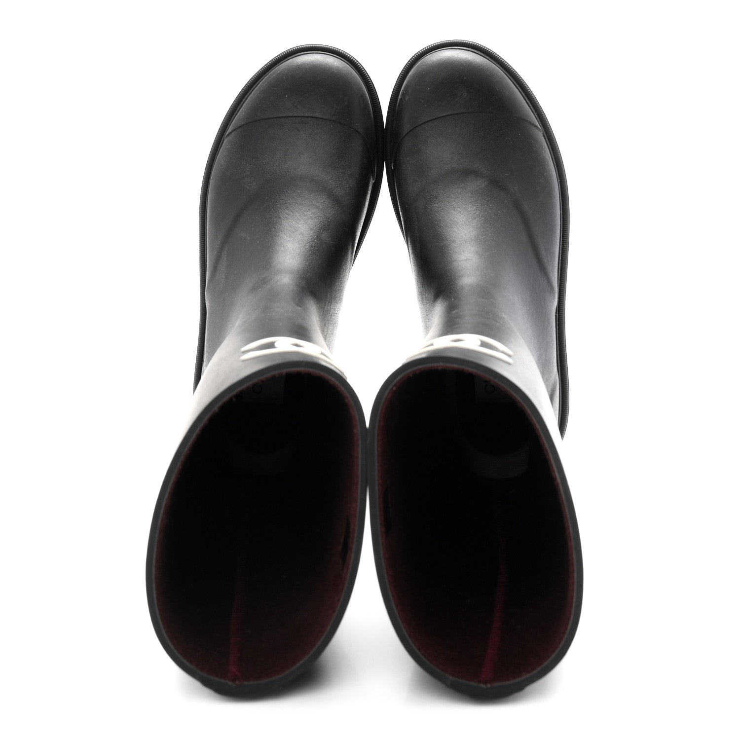 Chanel Caoutchouk CC High Boots 38 Black 2 of 9
