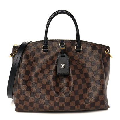 Louis Vuitton Damier Ebene Odeon Tote MM Black 1 of 8