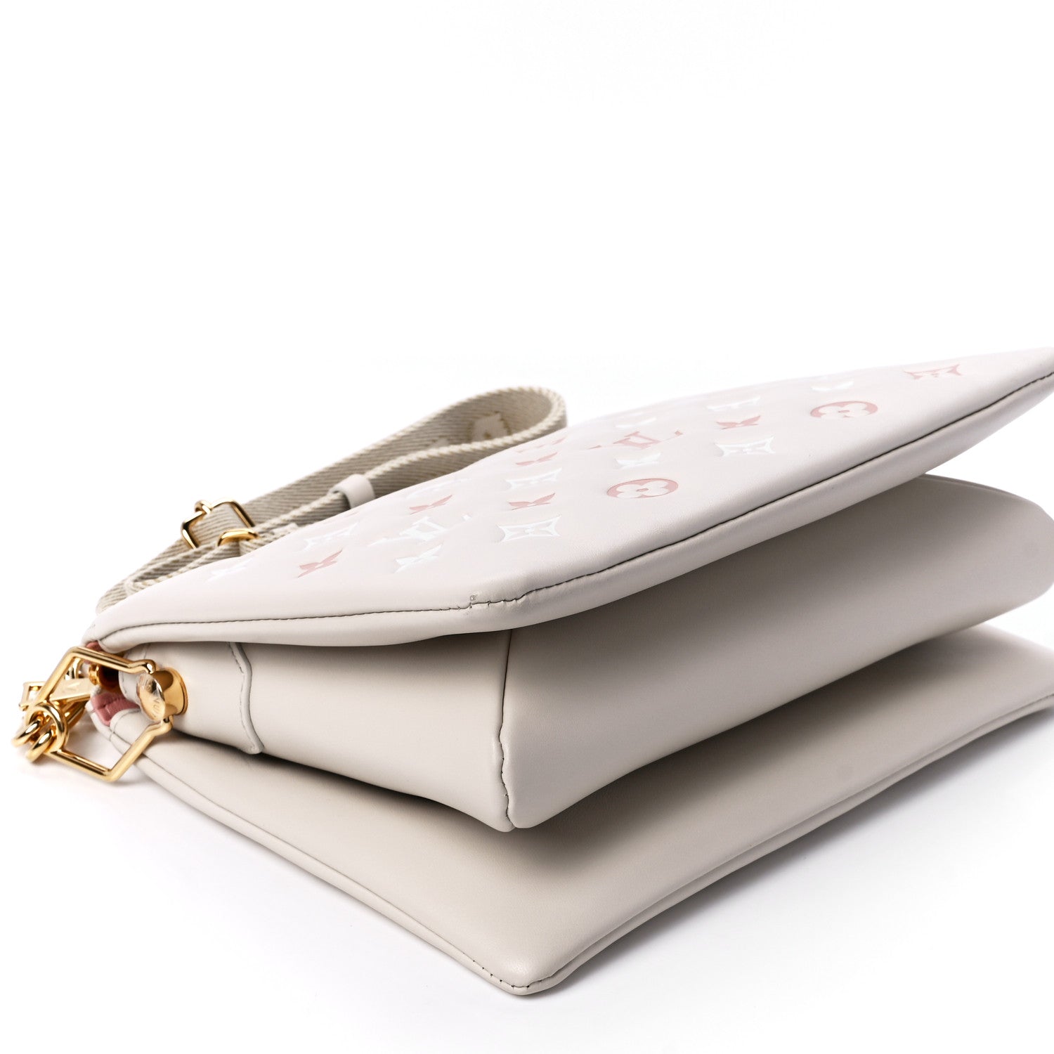 Louis Vuitton Lambskin Embossed Monogram Coussin PM Natural Creme 9 of 10