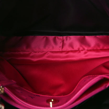 Fendi Zucchino Forever Shoulder Bag Black Pink 5 of 10