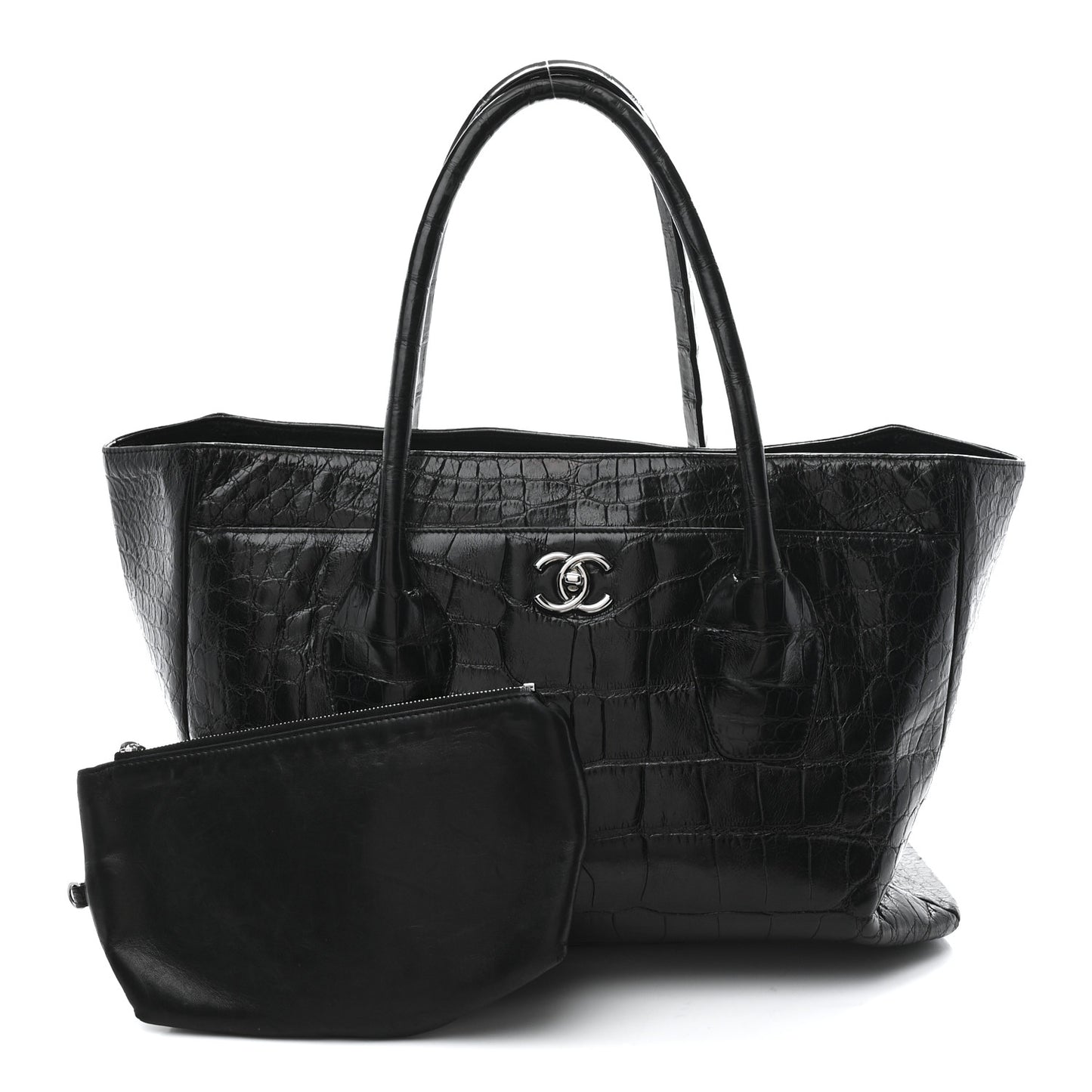 Alligator Executive Cerf Shopper Tote Black