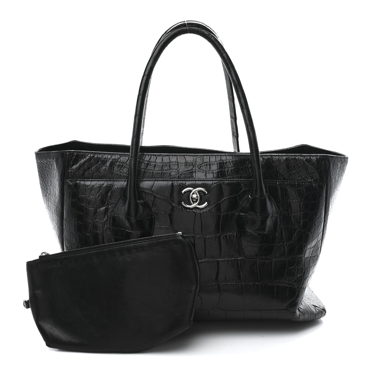 Chanel Alligator Executive Cerf Shopper Tote Black 3 of 11