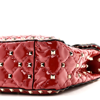 Valentino Garavani Patent Medium Rockstud Spike Shoulder Bag Rosso Valentino 9 of 9