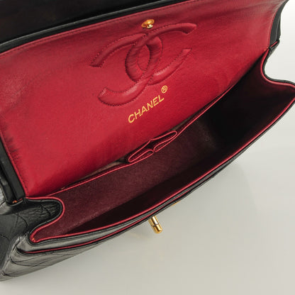 Chanel Lambskin Quilted Medium Double Flap Black 7 of 8