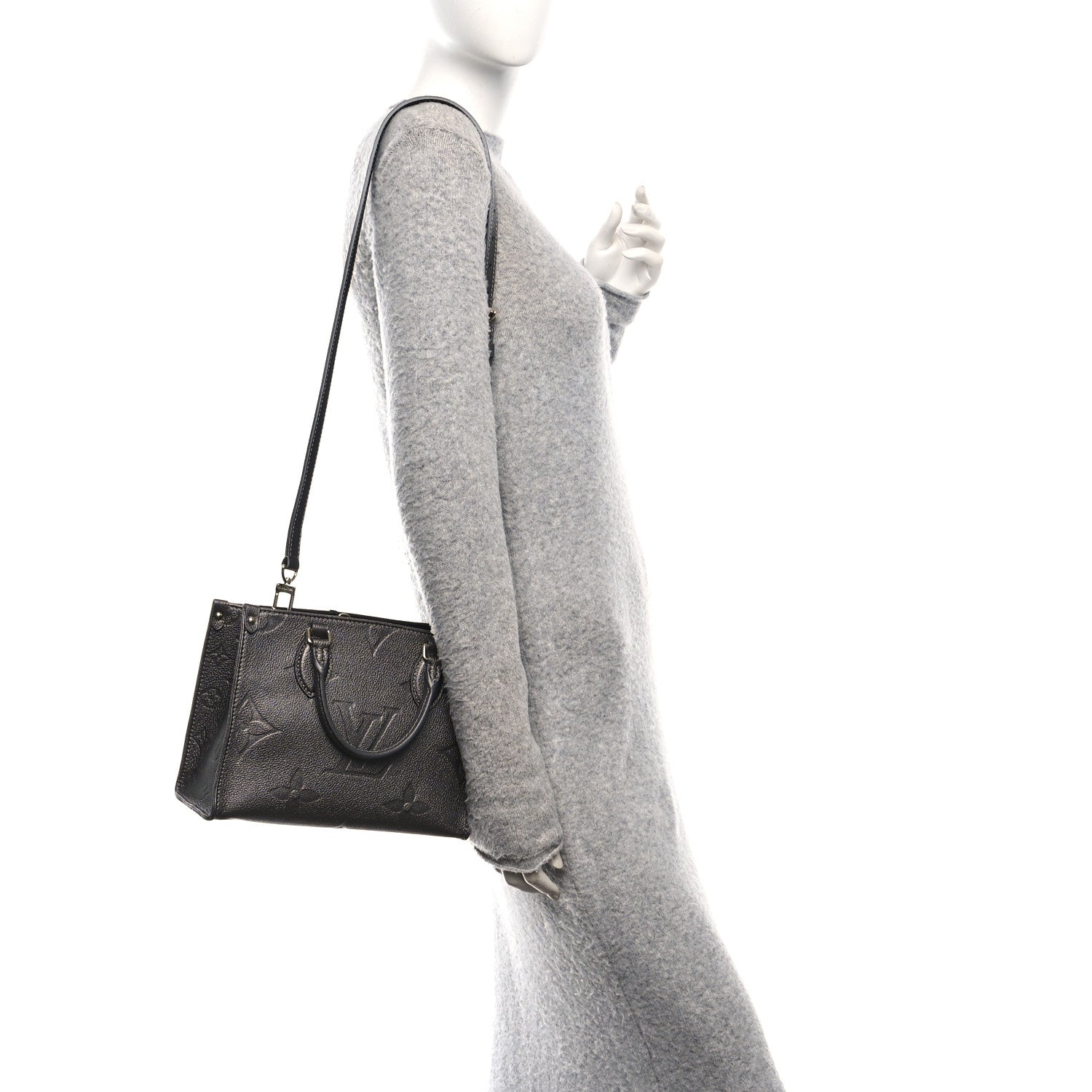 Louis Vuitton Metallic Empreinte Monogram Giant Onthego PM Gun Metal 2 of 9