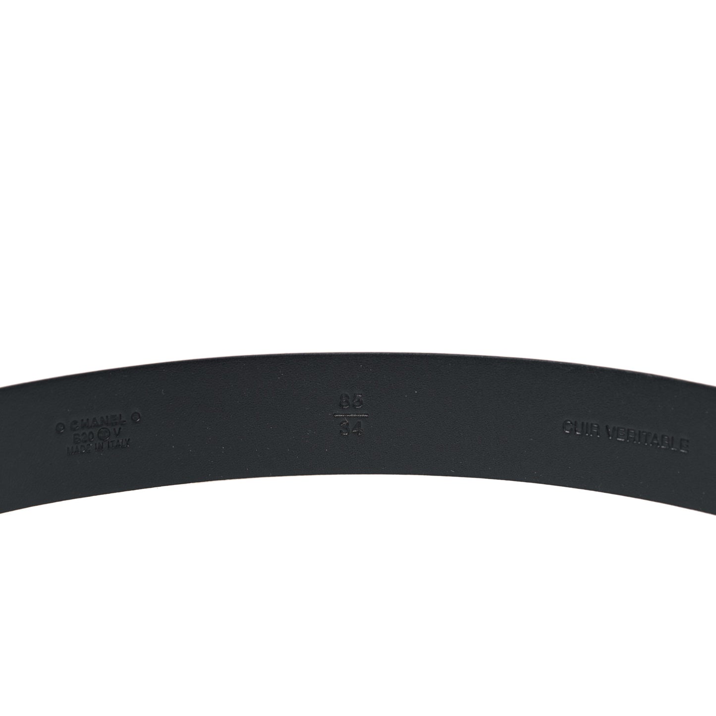Calfskin CC Chain Belt 85 34 Black