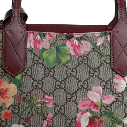 Gucci GG Supreme Monogram Blooms Small Reversible Tote Beige Multicolor Dry Rose 10 of 18