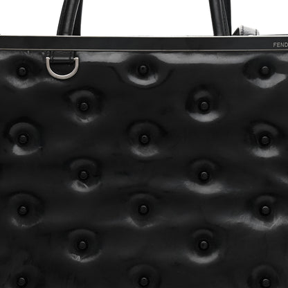 Fendi Patent Calf Hair Studded Regular 2Jours Tote Black 8 of 13