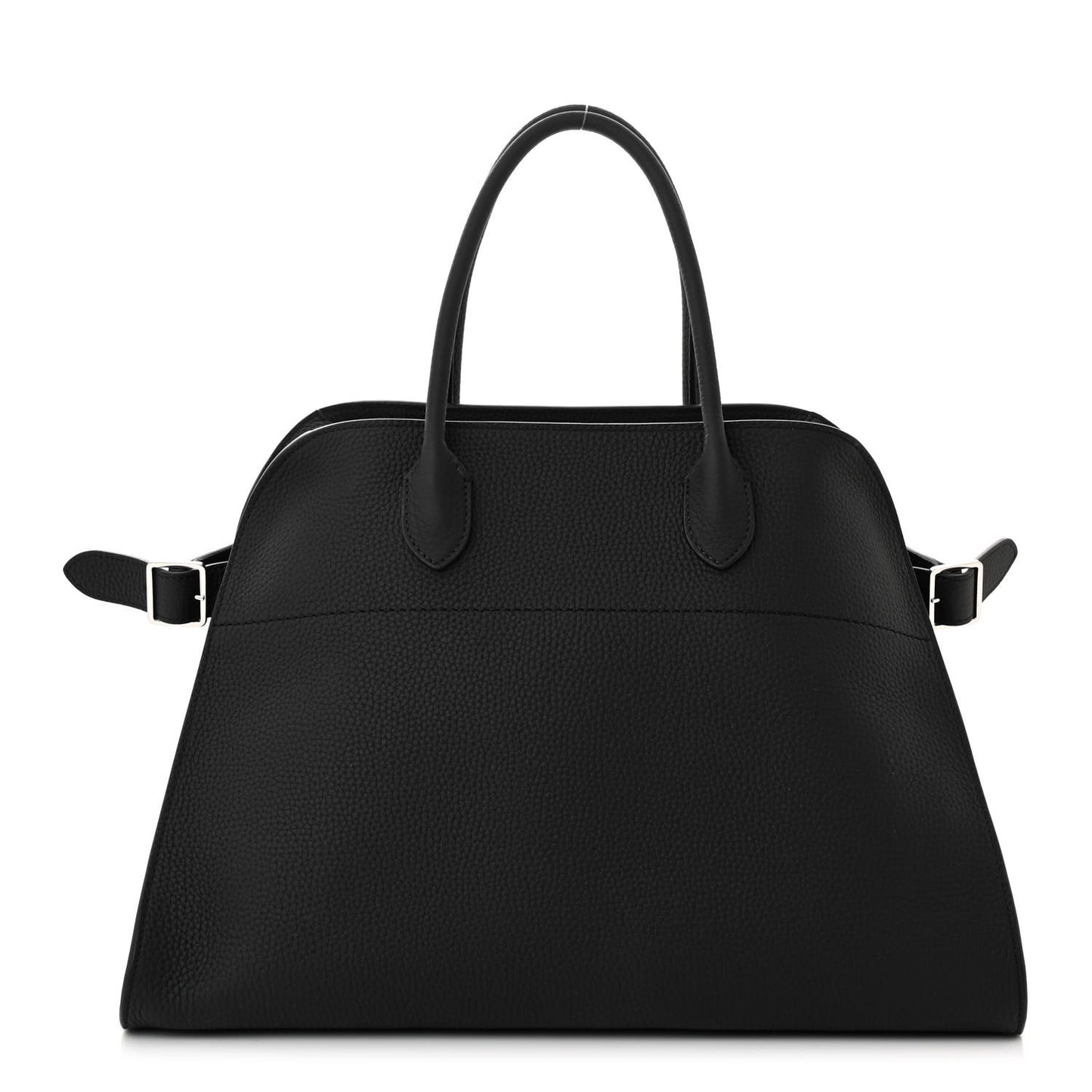 Matte Grained Calfskin Soft Margaux 15 Black