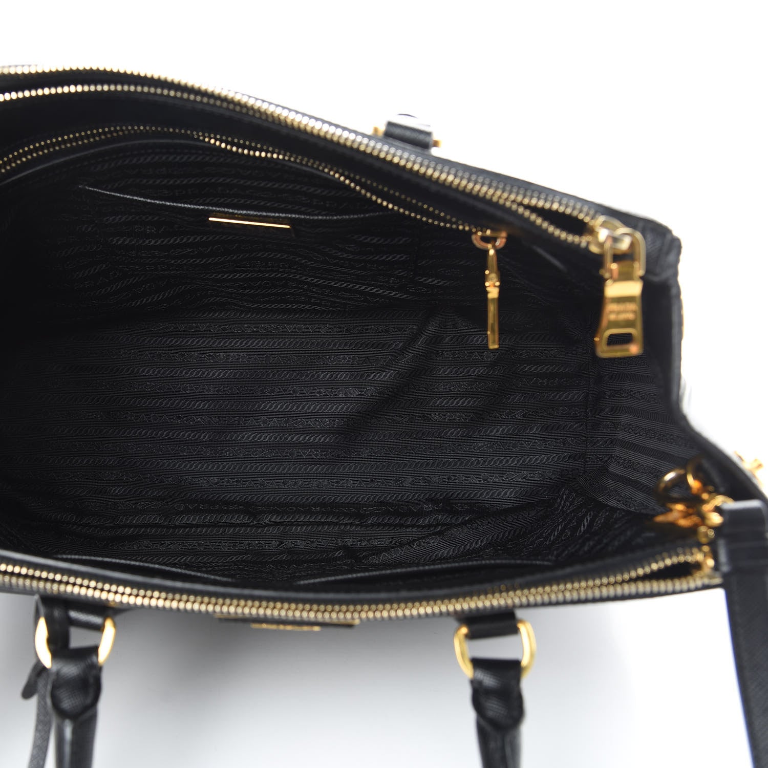 Prada Saffiano Medium Galleria Double Zip Tote Black 6 of 17