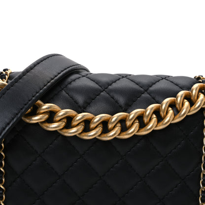 Chanel Lambskin Quilted Small Chain Around Boy Flap Black 8 of 15