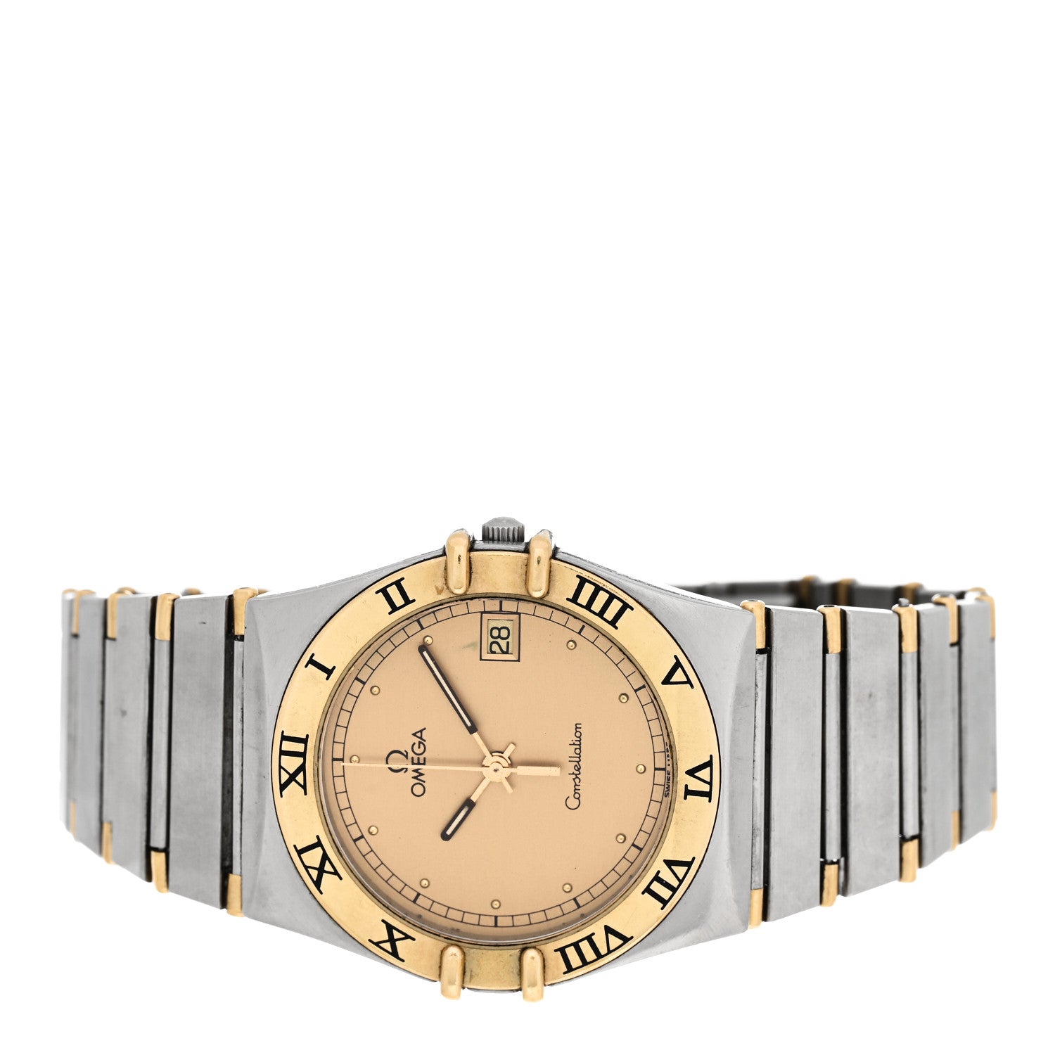 Omega Stainless Steel 18K Yellow Gold 33mm Constellation Quartz Watch Champagne 2 of 5