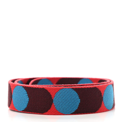 Hermes Toile Swift 25mm Sangle Flipperball Shoulder Strap Rouge De Coeur Bleu Frida Gold 2 of 6