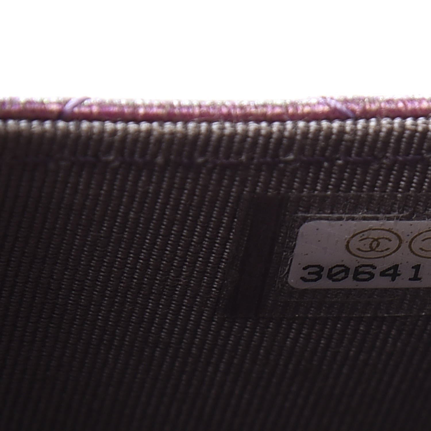 Chanel Iridescent Lambskin Quilted Flap Card Holder On Chain Purple 8 of 12