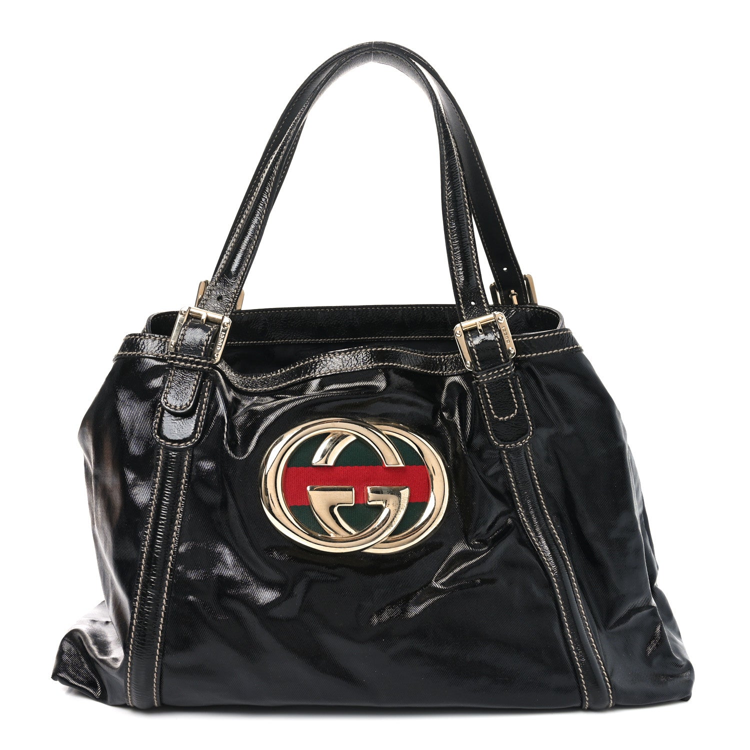 Gucci Dialux Medium Britt Tote Black 1 of 10