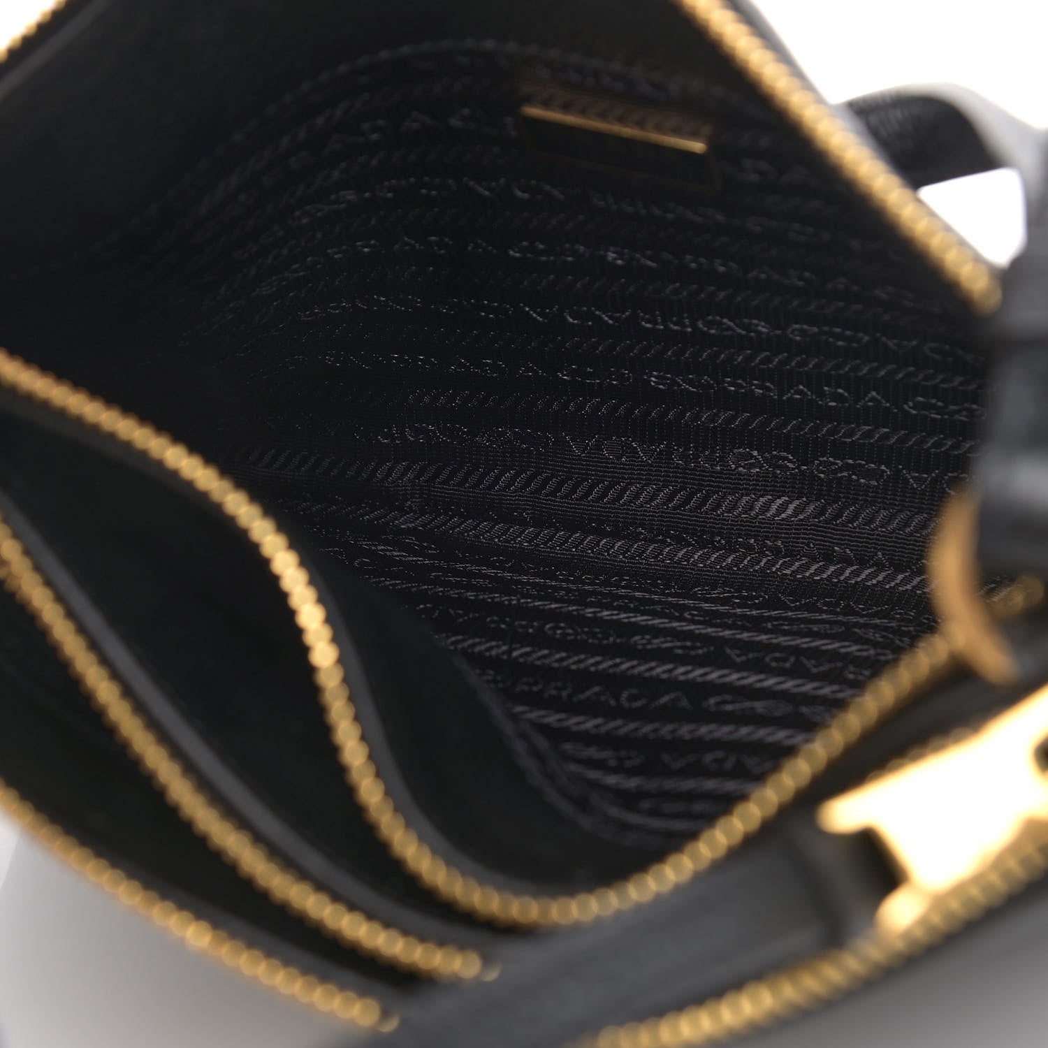 Prada Vitello Phenix Double Zip Crossbody Bag Black 7 of 11