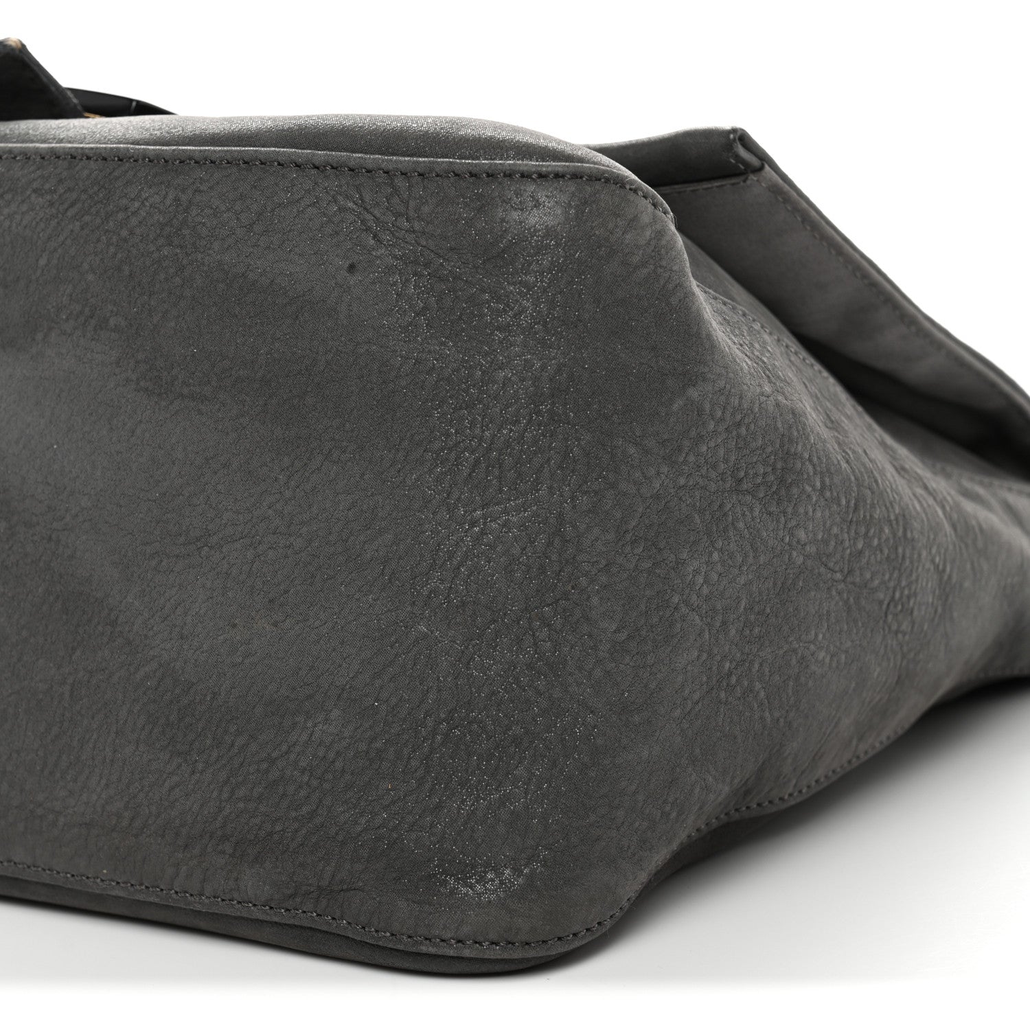 Fendi Vitello Savana Big Mama Baguette Grigio Tartaruga Natural 10 of 13