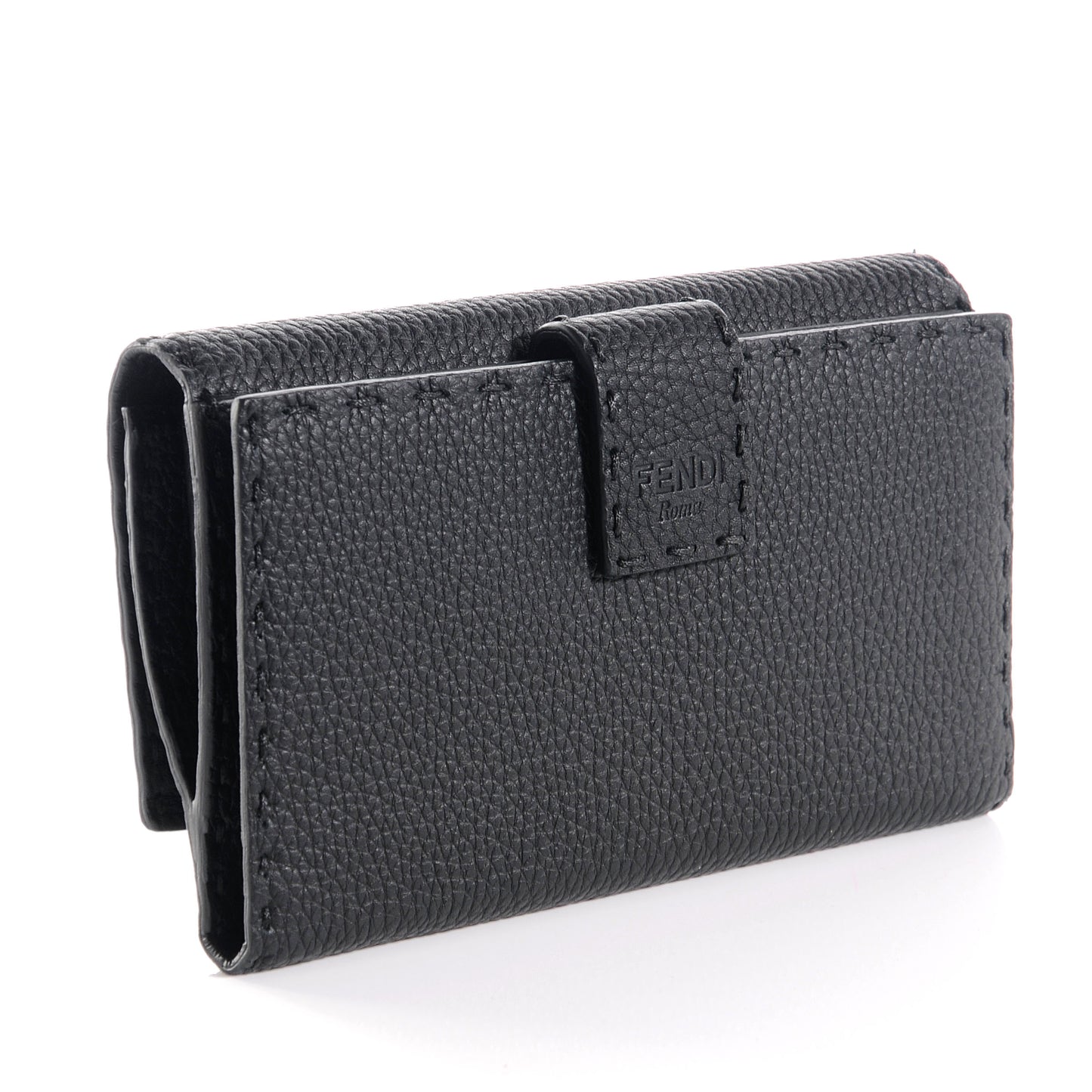 Cuoio Romano Selleria Peekaboo Continental Wallet Black