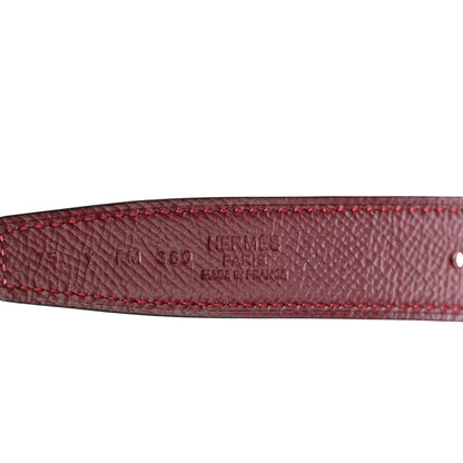 Hermes Swift Epsom 24mm Gamma Belt 75 Rose Mexico Rouge H 4 of 9