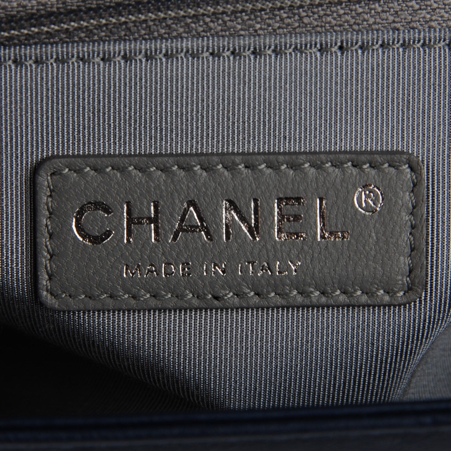 Chanel Calfskin Quilted Double Stitch Medium Boy Flap Navy Blue 6 of 8
