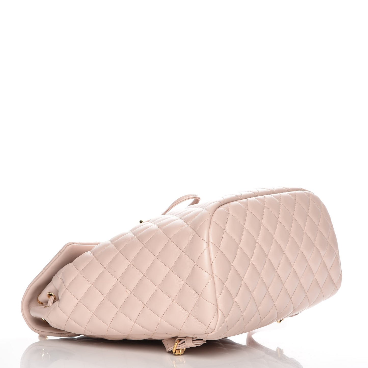Lambskin Quilted Large Urban Spirit Backpack Beige