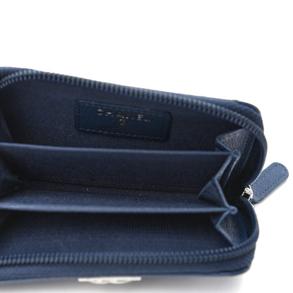 Chanel Caviar Quilted Boy Zip Around Coin Purse Wallet Dark Blue 5 of 7