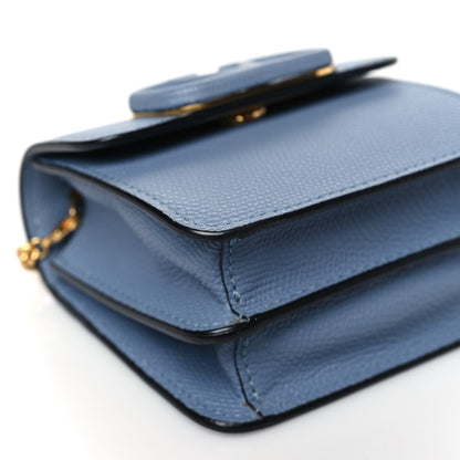 Valentino Garavani Grainy Calfskin VLogo Compact Wallet with Chain Niagara 8 of 9