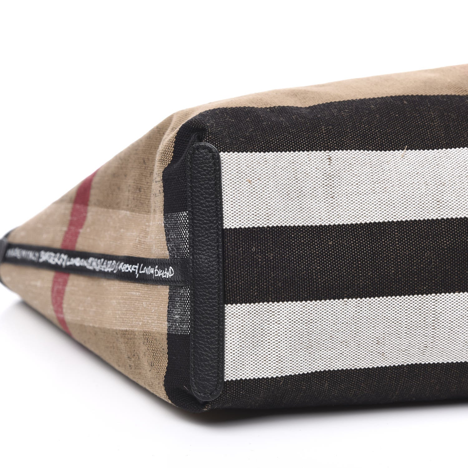 Burberry Coated Canvas Mega Check Medium Doodle Tote Black 12 of 15