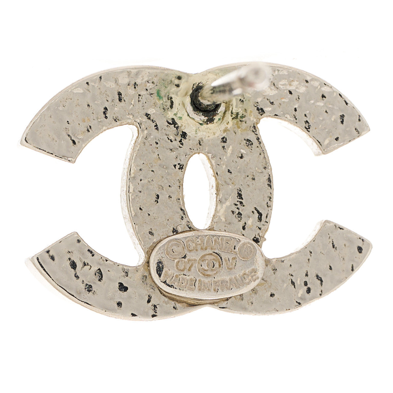 Crystal CC Earrings Silver