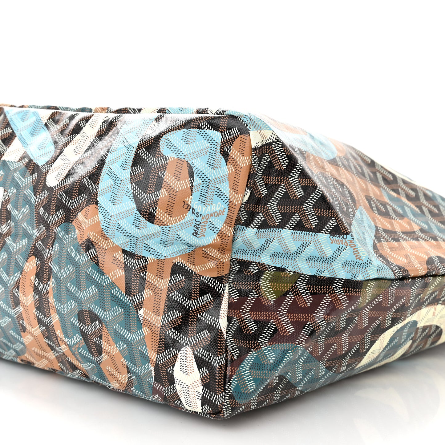 Goyardine Saint Louis Lettres Camouflage GM Black Blue