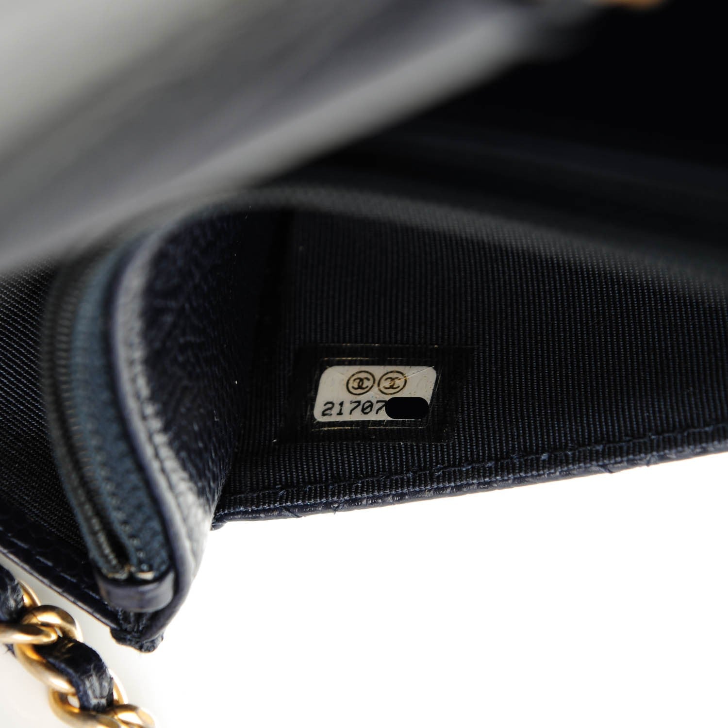 Chanel Caviar Quilted Wallet On Chain WOC Navy 8 of 8