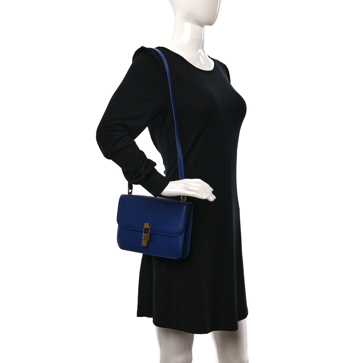 Smooth Calfskin Carre Satchel Royal Blue