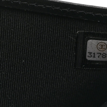 Chanel Caviar Quilted Compact Boy Wallet Black 9 of 11