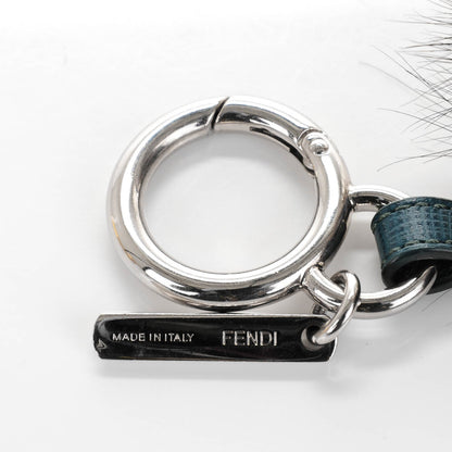 Fendi Fox Fur Vitello Lucy Junior Mini Monster Bag Bug Charm Ocean Multicolor Giallo 3 of 5