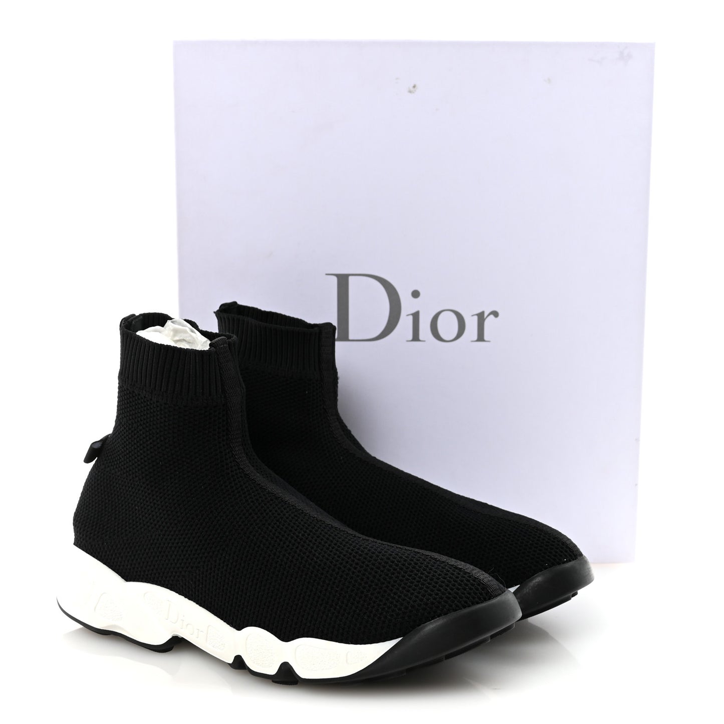 Technical Knit F. Two Point Zero High Top Sneakers 38.5 Black