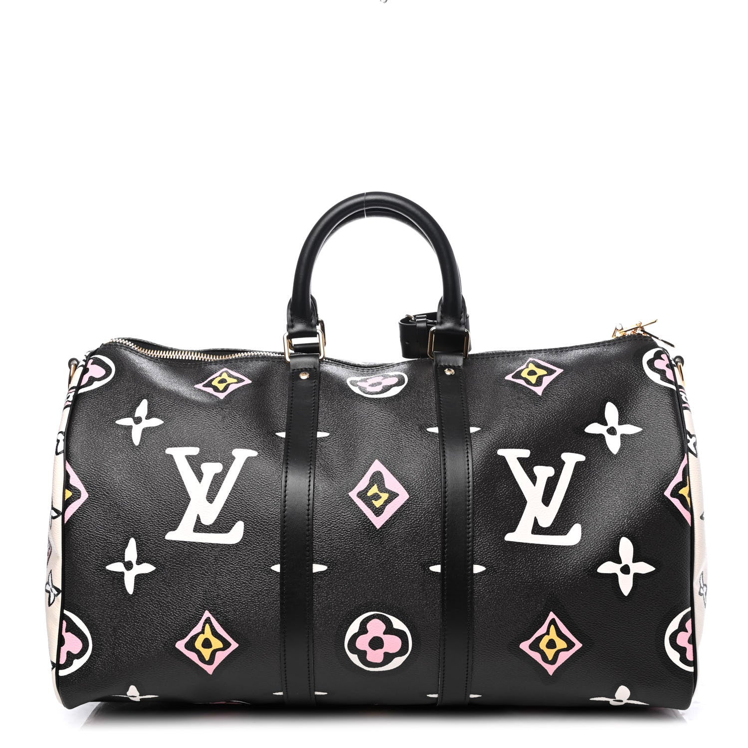 Louis Vuitton Monogram Giant Wild At Heart Keepall Bandouliere 45 Black 1 of 4