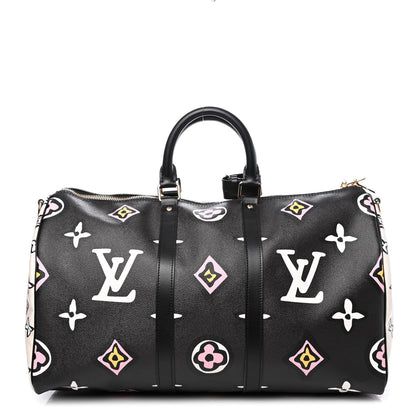 Louis Vuitton Monogram Giant Wild At Heart Keepall Bandouliere 45 Black 1 of 4